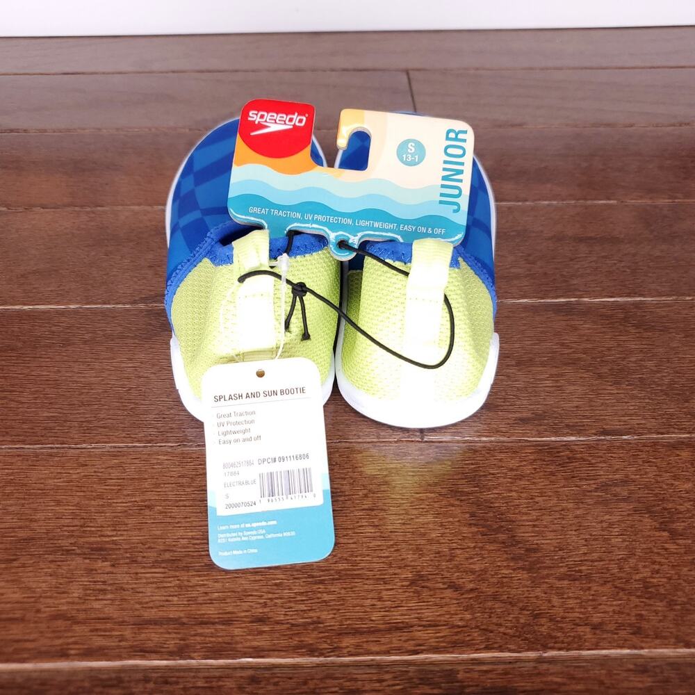 Speedo Splash and Sun Bootie Junior Kids S (13-1) Electra Blue Lightweight Beach - Picture 5 of 8